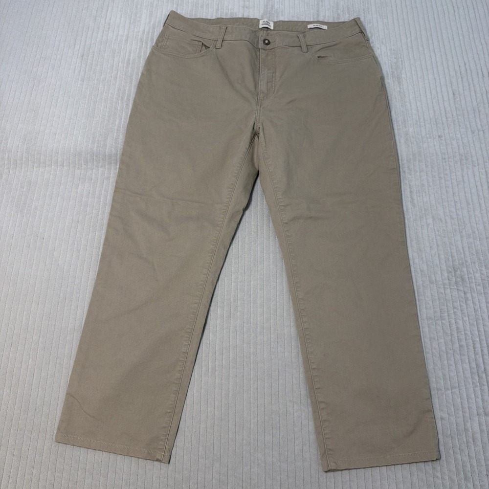 Flint and Tinder 365 5-Pocket Pant Mens 38x37 Beige Slim‎ fit cotton stretch